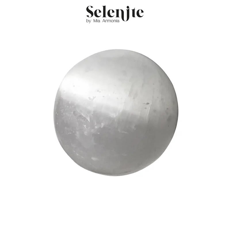 21542 SELENITE - Sfera da 7cm ca.