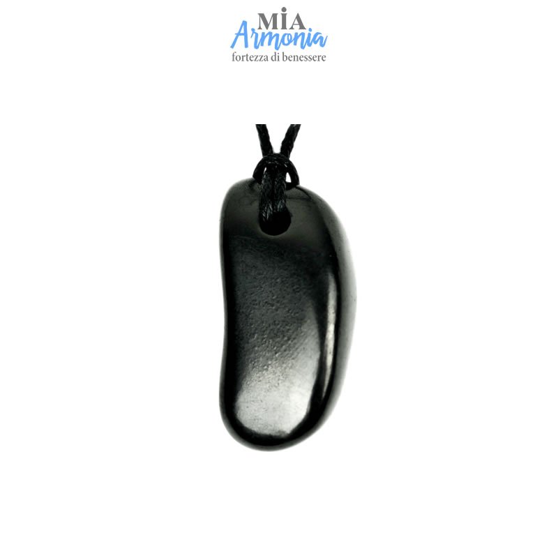 21523 SHUNGITE T2 - Ciondolo BURATTATO