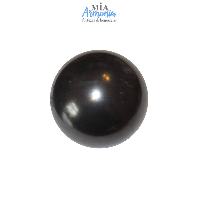 21515 SHUNGITE T2 - Sfera piccola diametro 5 cm ca.