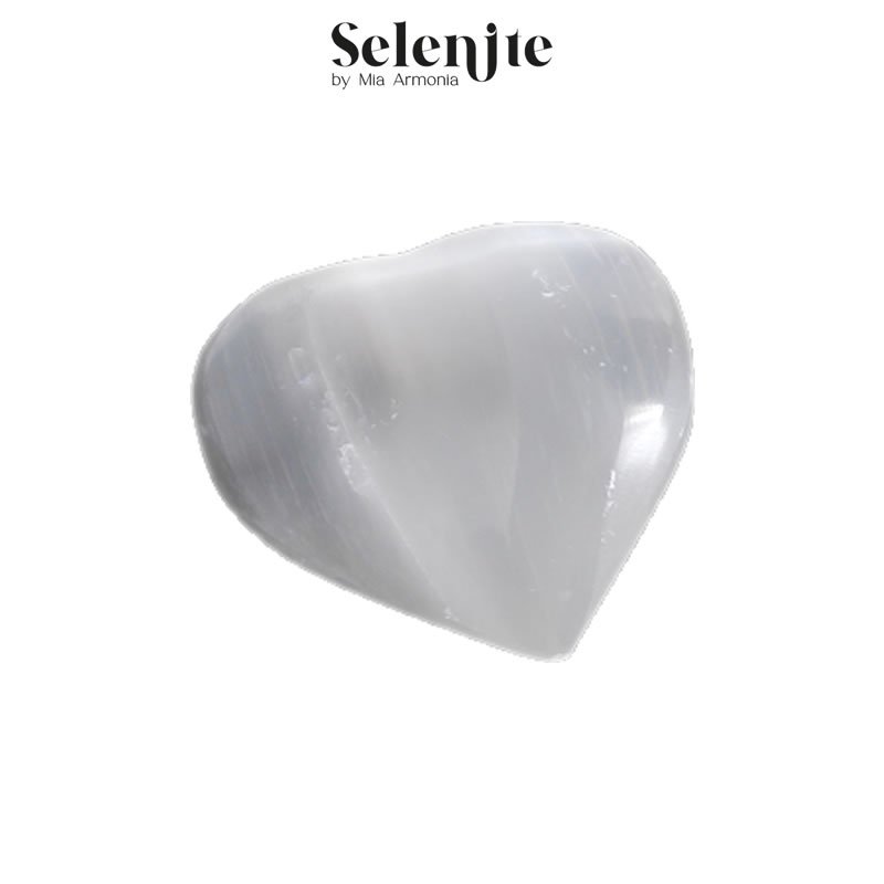 21541 SELENITE - Cuore da 7cm ca.