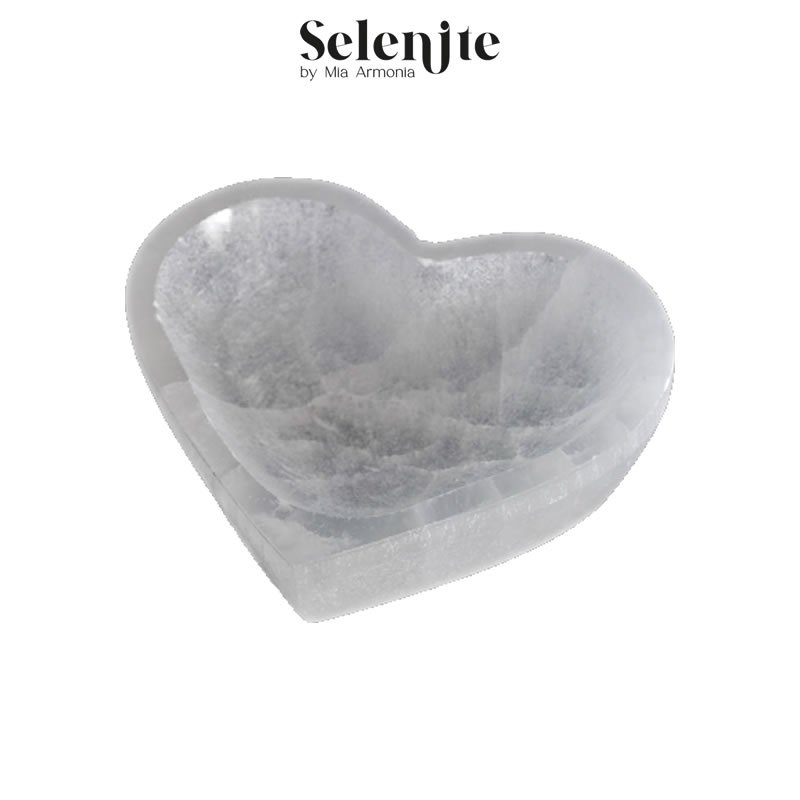 21536 SELENITE - Piattino a Cuore