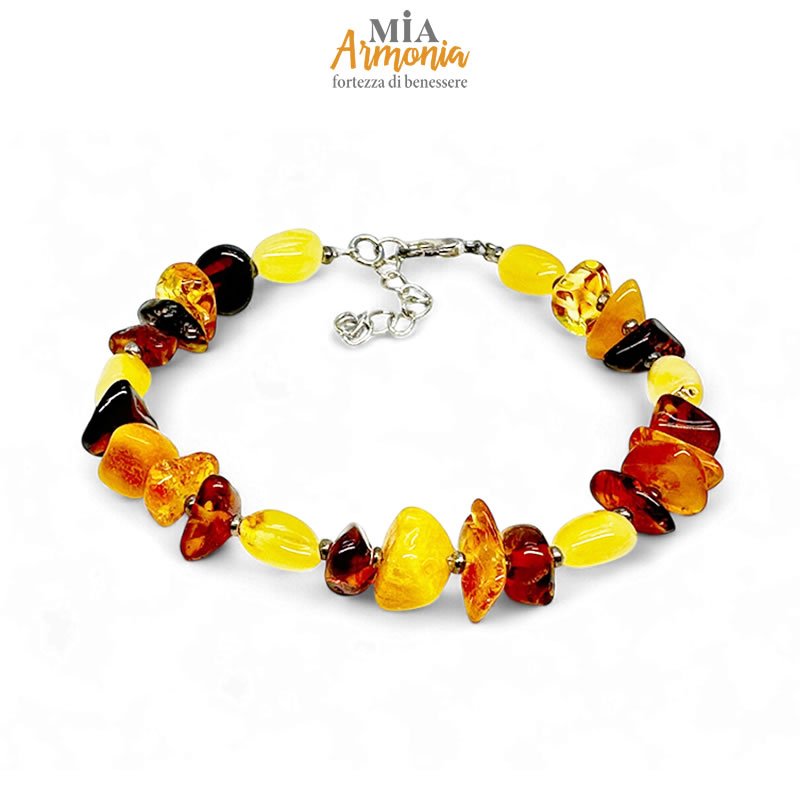 21467 Bracciale ambra "JOY" multicolor