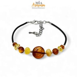 Bracciale ambra "POWER" in fantasia