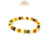 Bracciale MAMMA elastico ambra multicolor satinato