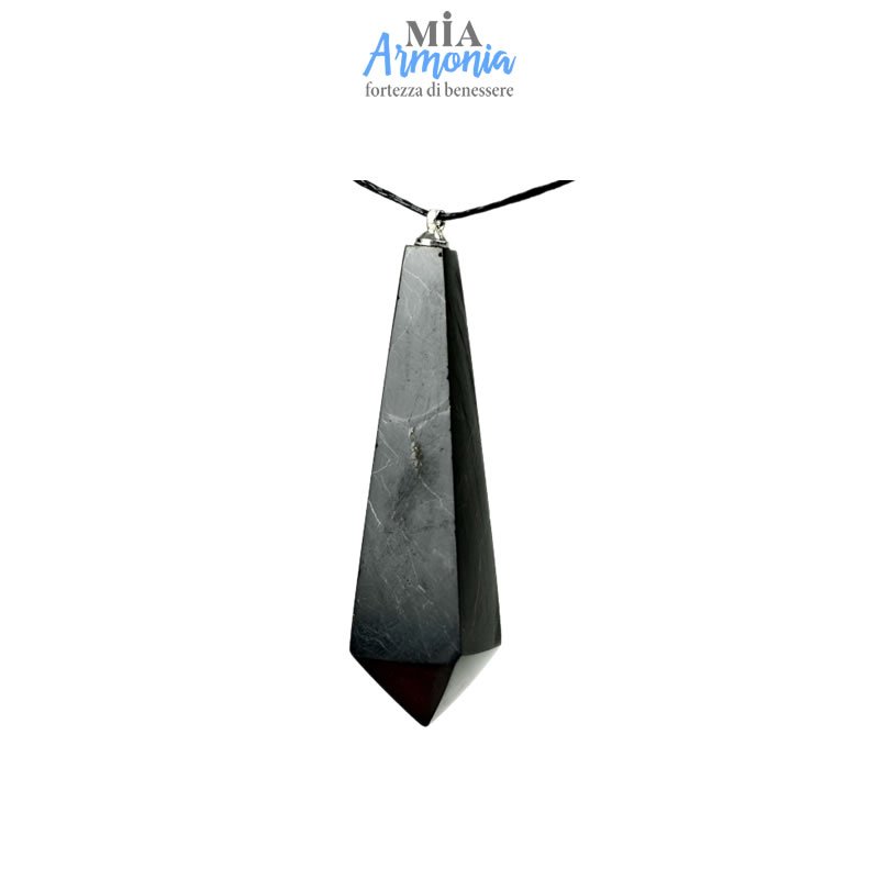 21513 SHUNGITE T2 - Ciondolo Pendente GRANDE