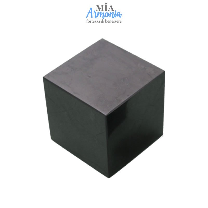 21511 SHUNGITE T2 - Cubo grande 6 cm per lato ca.
