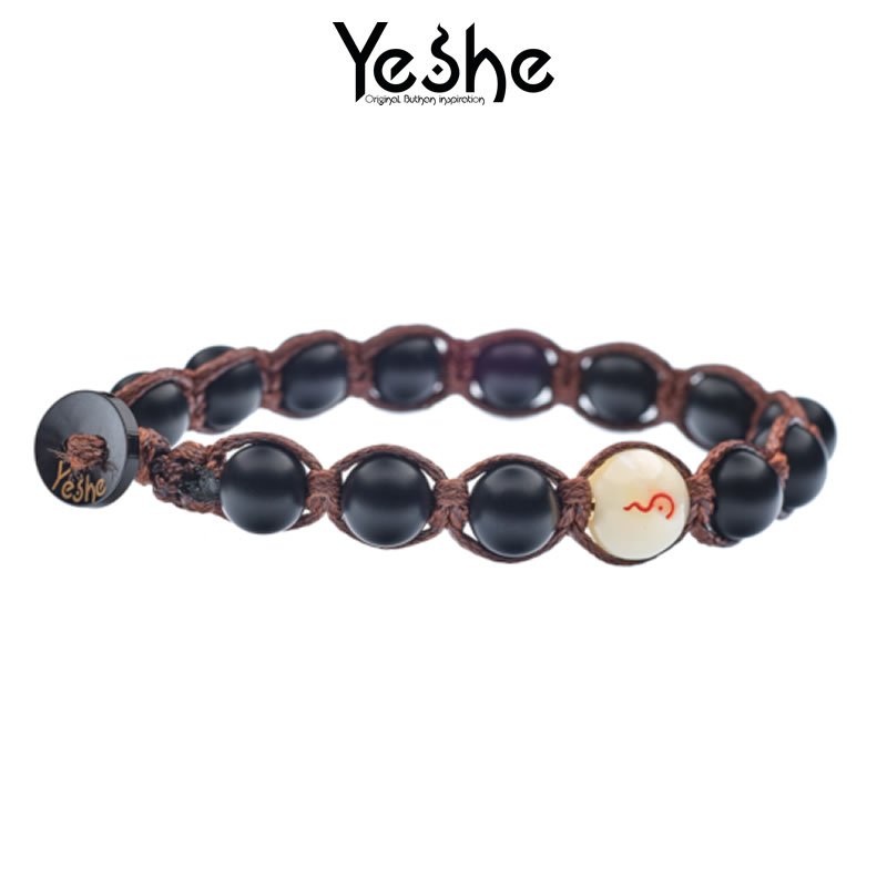 21547 YESHE - Bracciale del Buthan - Onice Nero Satinato