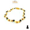 Collana BABY ambra multicolor satinato chiusura a vite