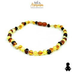 Collana BABY ambra multicolor lucido chiusura a vite