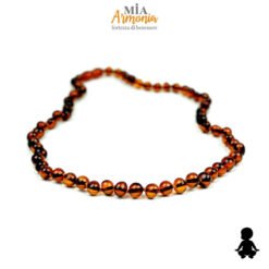 Collana BABY ambra cognac chiusura a vite