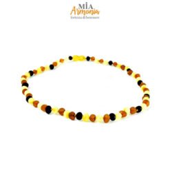 Collana MAMMA ambra muticolor satinato chiusura a vite
