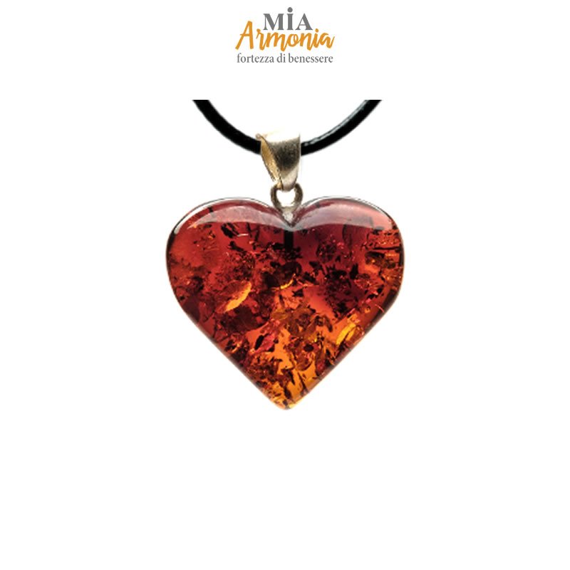 21496 Pendente ambra CUORE