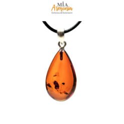 Pendente ambra "DROP" con cordino