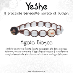 YESHE - Bracciale del Buthan - Agata Bianca