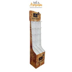 Espositore cartone pressato da terra 12 ganci cm 36,5 x 30 x 162 h