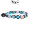 YESHE - Bracciale del Buthan - Agata Striata Celeste