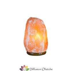 Lampada di sale da 2 a 3 Kg con luce da 15W, cablata a norma CE