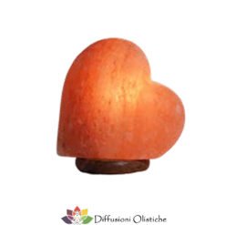 Lampada di sale cuore, cablata a norma CE - 15x15