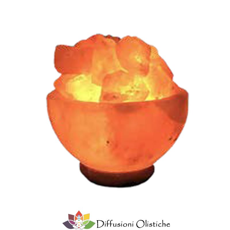 21757 Lampada di sale braciere con luce da 15W, cablata a norma CE - 15x15