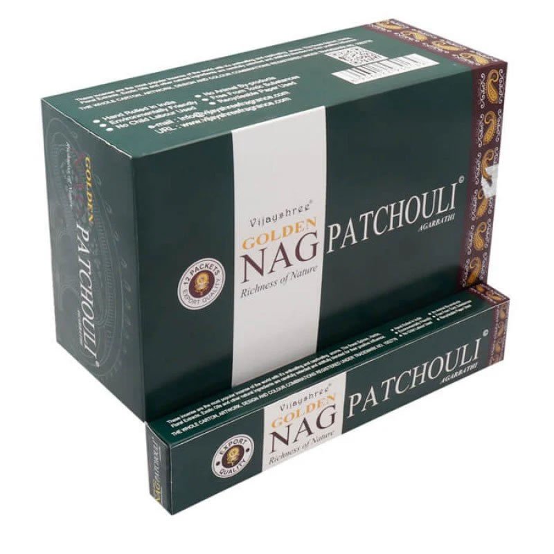 21772 Incenso Vijayshree Golden NAG PATCHOULI - Box da 12pz da 15gr