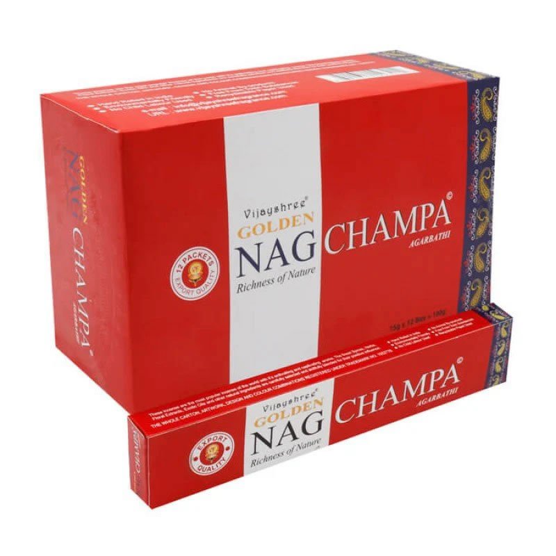 21775 Incenso Vijayshree Golden NAG CHAMPA - Box da 12pz da 15gr