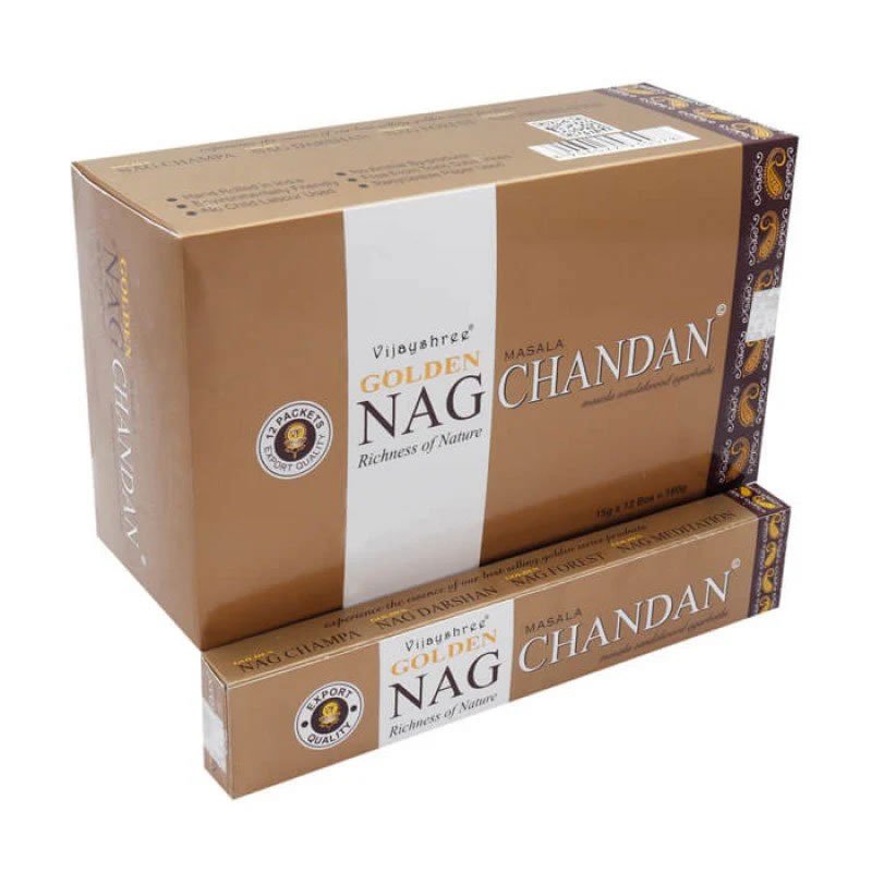 21798 Incenso Vijayshree Golden NAG CHANDAN - Box da 12pz da 15gr