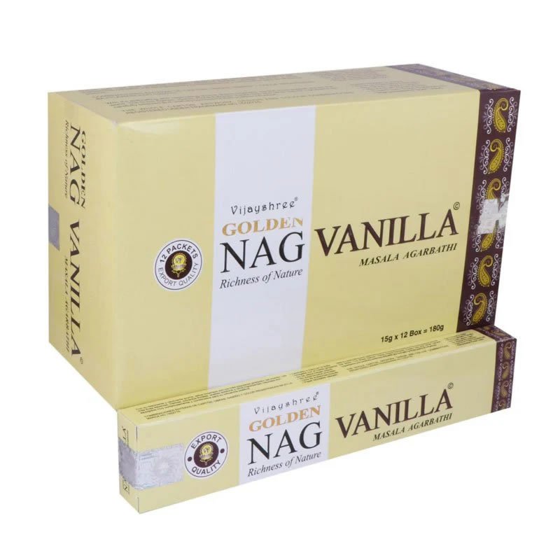 21793 Incenso Vijayshree Golden NAG VANILLA - Box da 12pz da 15gr