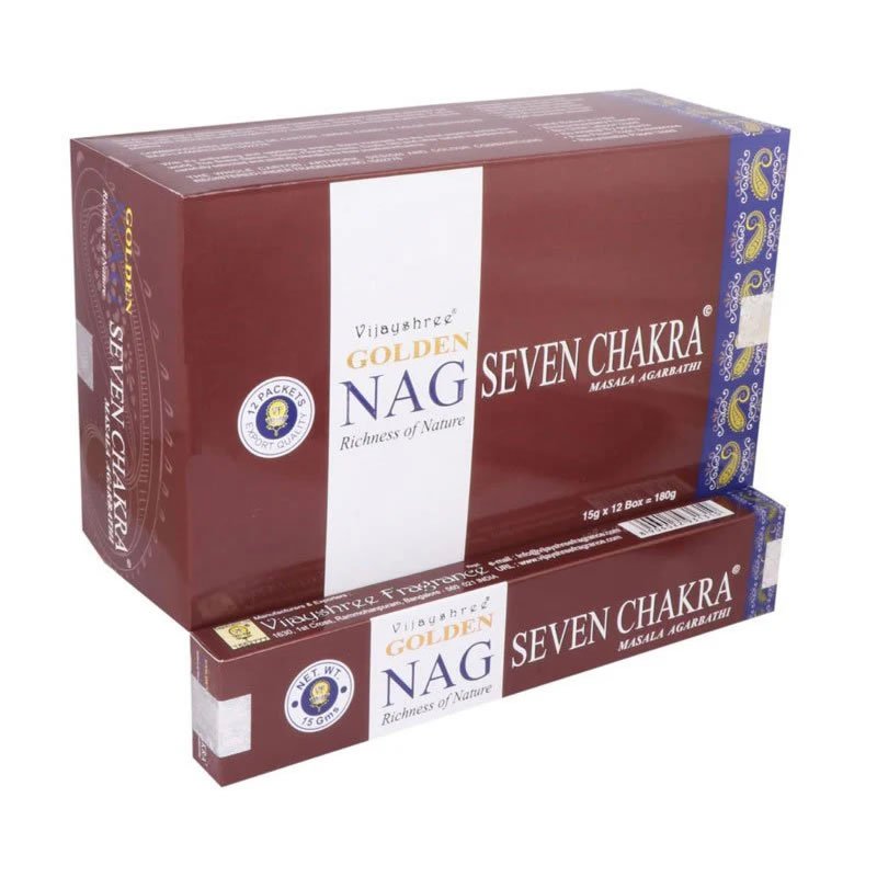 21792 Incenso Vijayshree Golden NAG 7 CHAKRA - Box da 12pz da 15gr
