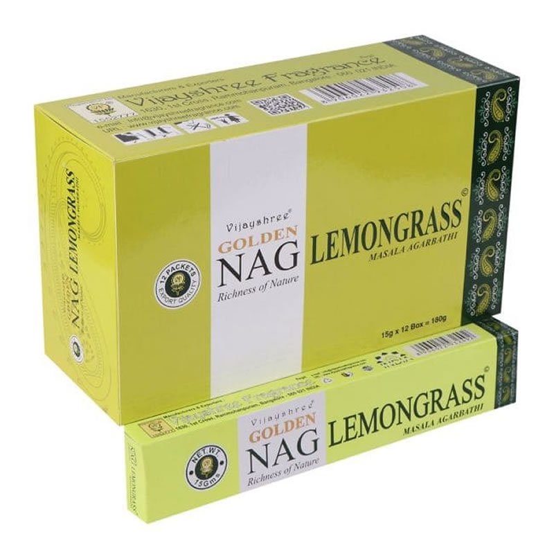21790 Incenso Vijayshree Golden NAG LEMONGRASS - Box da 12pz da 15gr