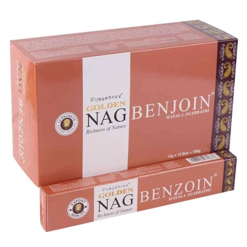21789 Incenso Vijayshree Golden NAG BENJOIN - Box da 12pz da 15gr