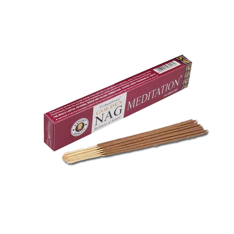 21828 Incenso Vijayshree Golden NAG MEDITATION - 1 scatola da 15gr
