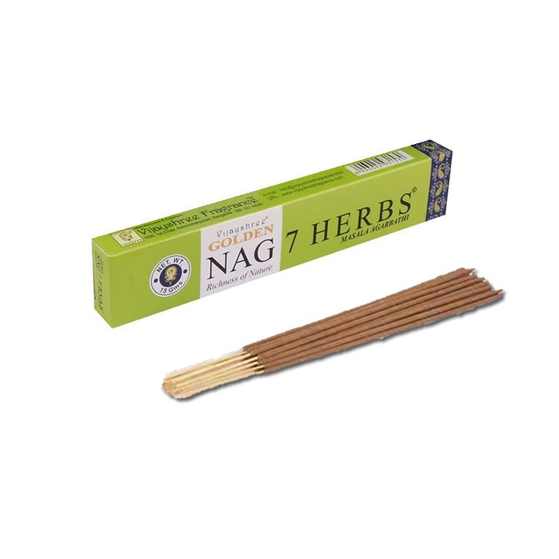 21806 Incenso Vijayshree Golden NAG 7 HERBES - 1 scatola da 15gr