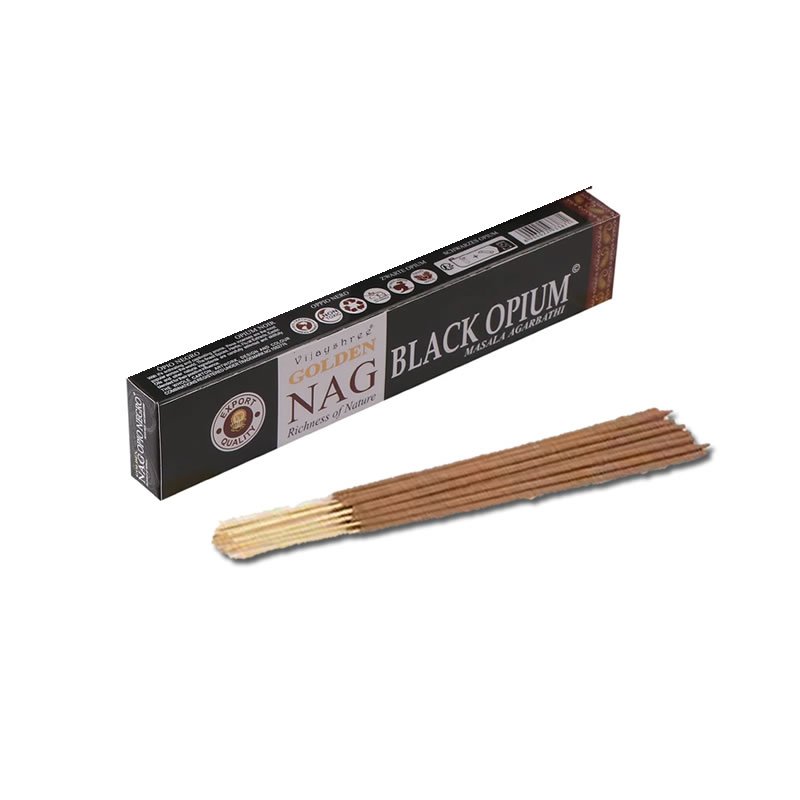 21825 Incenso Vijayshree Golden NAG BLACK OPIUM - 1 scatola da 15gr