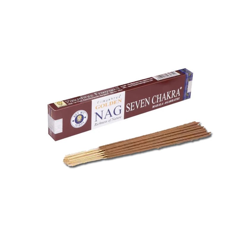 21820 Incenso Vijayshree Golden NAG 7 CHAKRA - 1 scatola da 15gr