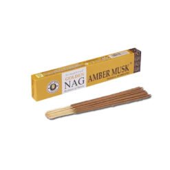 Incenso Vijayshree Golden NAG AMBER MUSK - 1 scatola da 15gr