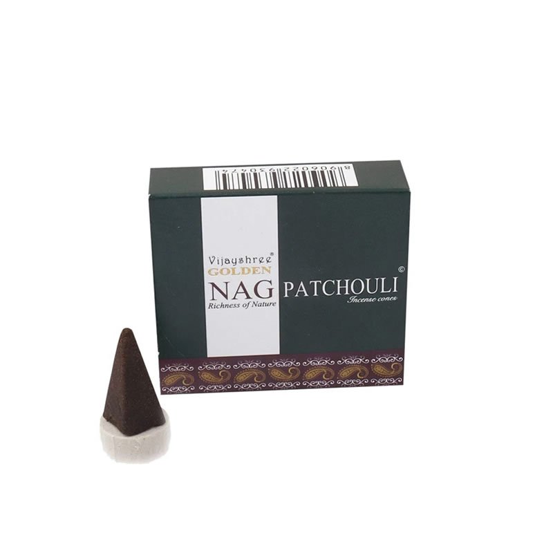 21849 Incenso Vijayshree Golden NAG PATCHOULI - 1 scatola da 10 coni