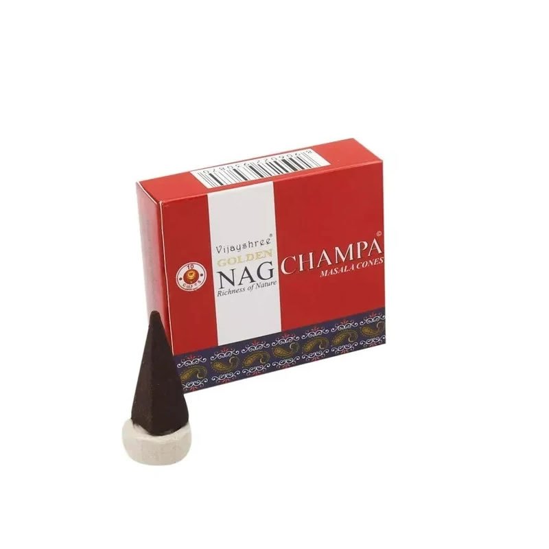 21847 Incenso Vijayshree Golden NAG CHAMPA - 1 scatola da 10 coni