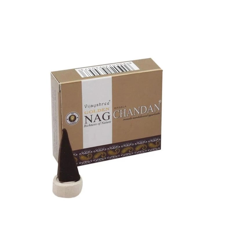 21846 Incenso Vijayshree Golden NAG CHANDAN - 1 scatola da 10 coni