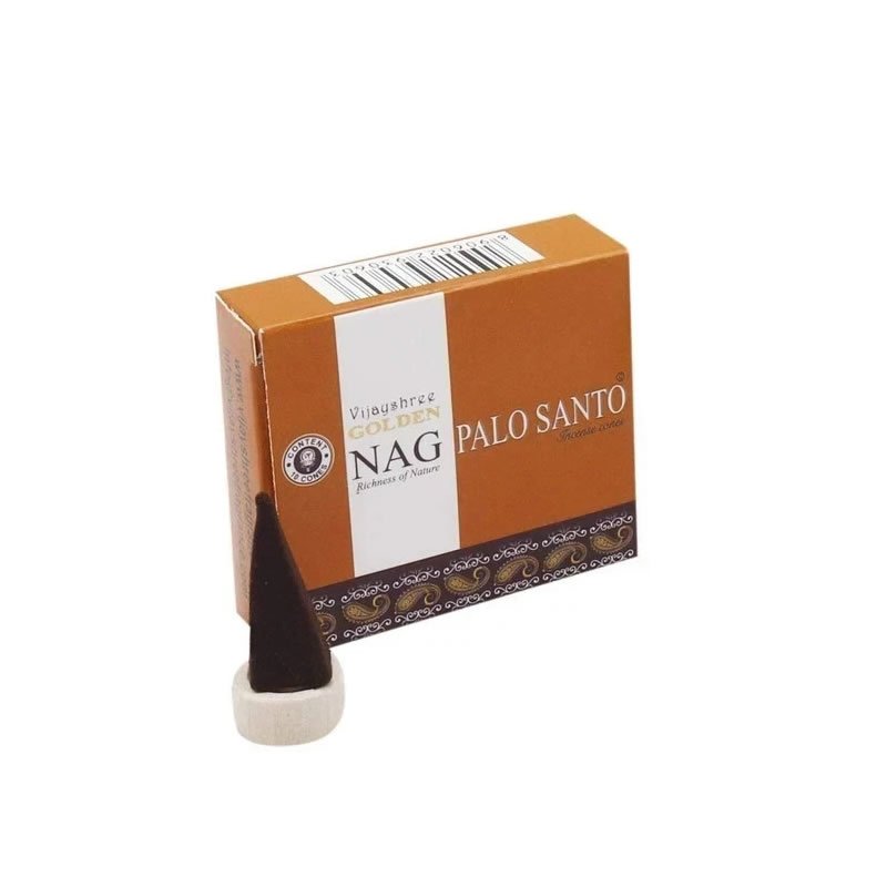 21845 Incenso Vijayshree Golden NAG PALO SANTO - 1 scatola da 10 coni