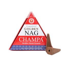 Incenso Vijayshree Golden NAG CHAMPA - 1 scatola da 10 coni backflow