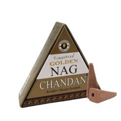 Incenso Vijayshree Golden NAG CHANDAN - 1 scatola da 10 coni backflow