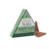 Incenso Vijayshree Golden NAG WHITE SAGE - 1 scatola da 10 coni backflow
