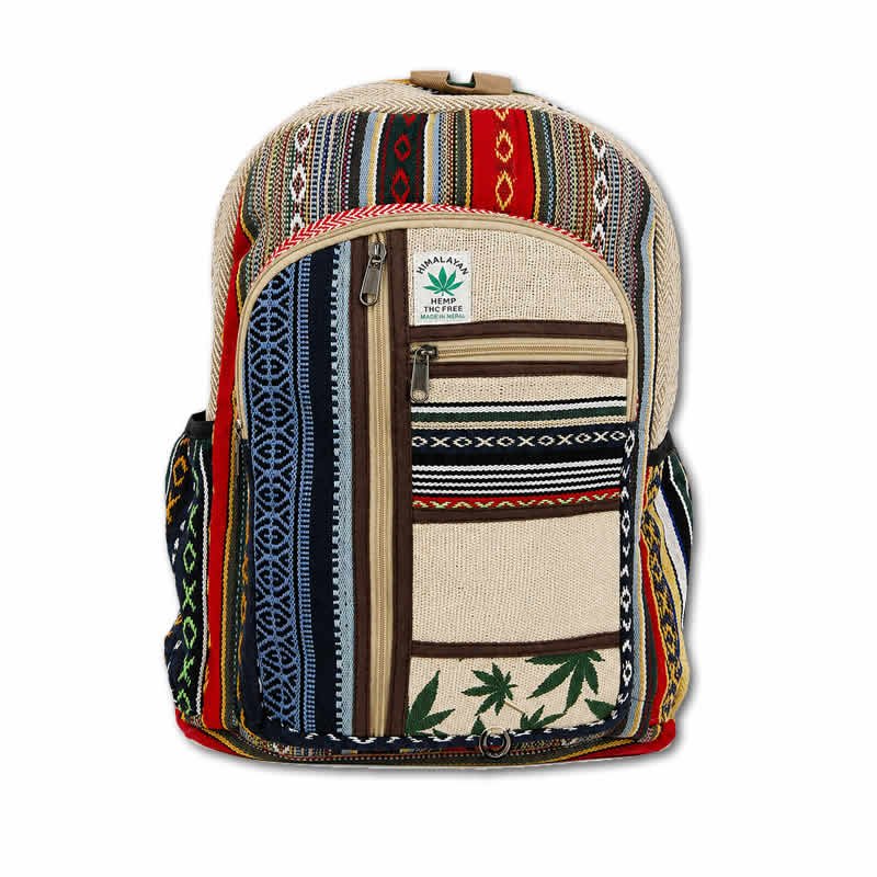 21920 Zaino in canapa e cotone a righe Mix multicolor