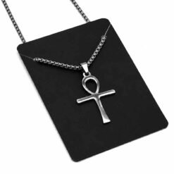 Collana di protezione CROCE ANKH in acciaio inox