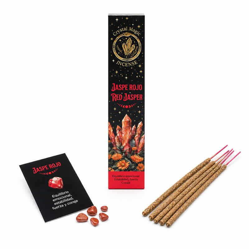 22021 Incensi Crystal Magic - DIASPRO ROSSO - 1 scatola da 15 gr