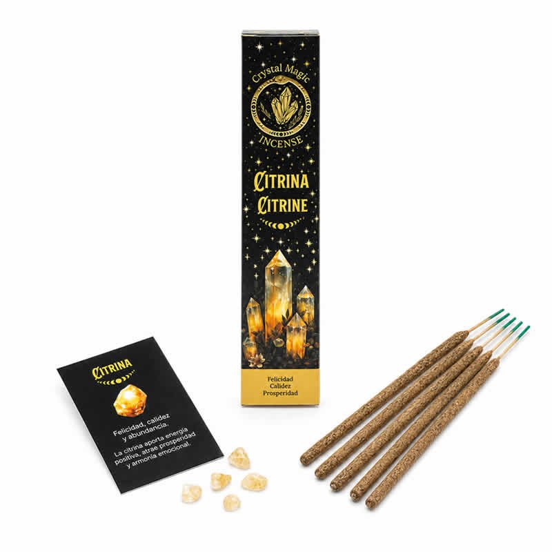 22026 Incensi Crystal Magic - QUARZO CITRINO - 1 scatola da 15 gr