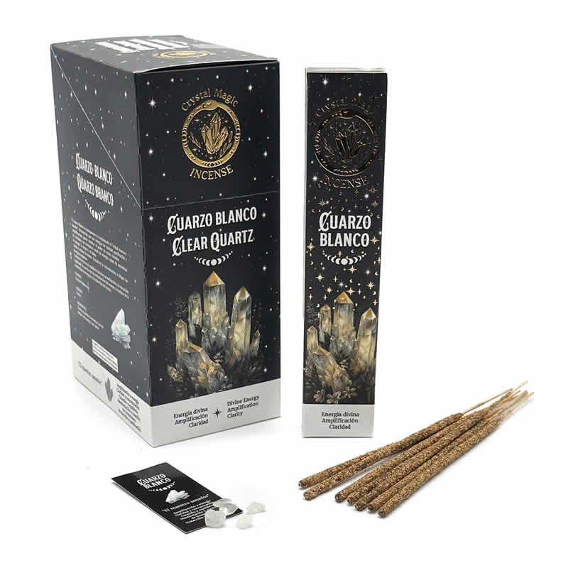 22015 Incensi Crystal Magic - QUARZO IALINO- Box da 12 scatole da 15gr