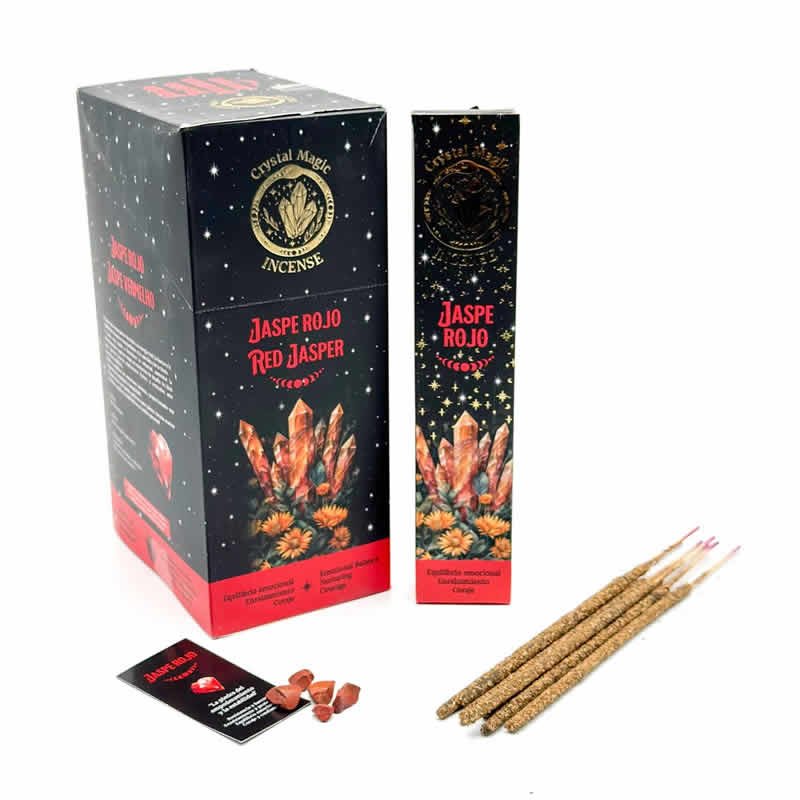 22014 Incensi Crystal Magic - DIASPRO ROSSO - Box da 12 scatole da 15gr