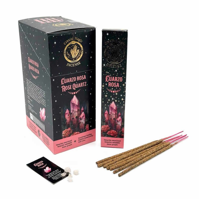 22011 Incensi Crystal Magic - QUARZO ROSA - Box da 12 scatole da 15gr