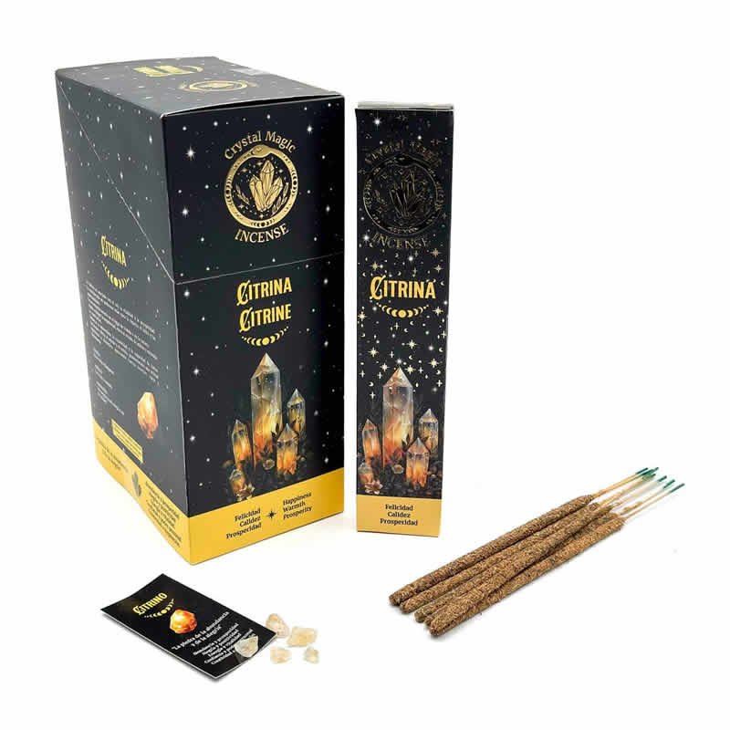 22010 Incensi Crystal Magic - QUARZO CITRINO - Box da 12 scatole da 15gr